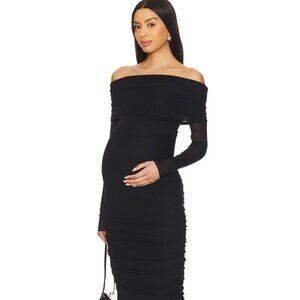 Bumpsuit Off the Shoulder Mesh Dress